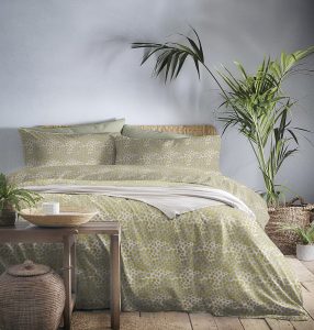 Set Bed Sheets-King-Cokitex-Flower-Sage Bed Sheets